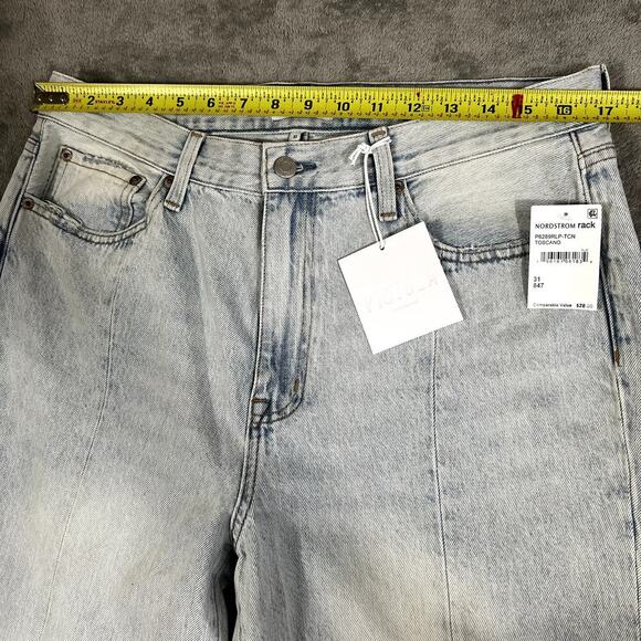 Pistola Revolve Alexa Jeans Women's 31 High Rise Flare Raw Split Hem NWT - Picture 10 of 14